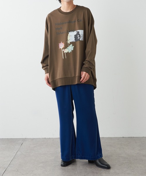 Lui's（ルイス）の「プレミアムスビンロマンスプリントスウェットロンT（スウェット・メンズ・ホワイト/ブラック/ブラウン・FREE）」の16枚目の写真