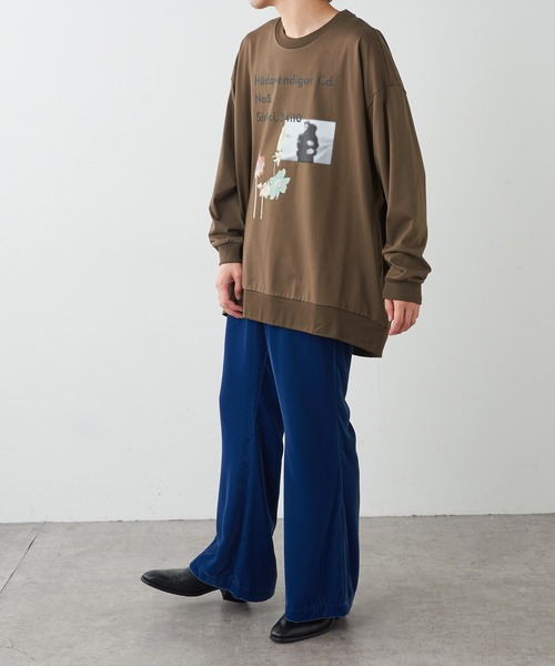 Lui's（ルイス）の「プレミアムスビンロマンスプリントスウェットロンT（スウェット・メンズ・ホワイト/ブラック/ブラウン・FREE）」の18枚目の写真