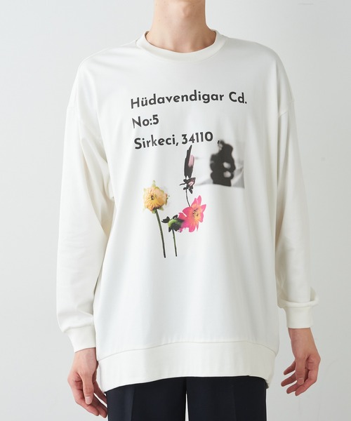 Lui's（ルイス）の「プレミアムスビンロマンスプリントスウェットロンT（スウェット・メンズ・ホワイト/ブラック/ブラウン・FREE）」の19枚目の写真