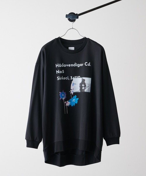 Lui's（ルイス）の「プレミアムスビンロマンスプリントスウェットロンT（スウェット・メンズ・ホワイト/ブラック/ブラウン・FREE）」の5枚目の写真