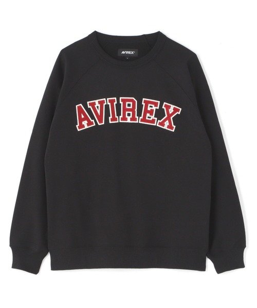 AVIREX（アヴィレックス）の「CREW SWEAT LOGO PATCH / クルー スウェット ロゴ パッチ / AVIREX / アヴィレックス / カレッジ（スウェット・メンズ・ホワイト/ブラック/ネイビー/ダークグリーン系・M/L/2XL/XL）」の3枚目の写真