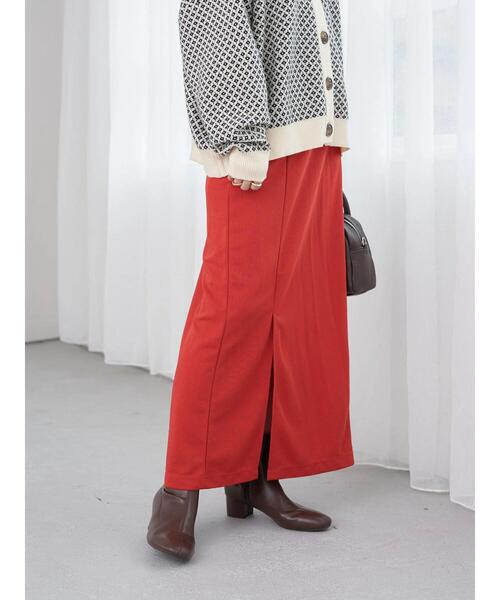 earth music&ecology（アースミュージックアンドエコロジー）の「ミニリップルナロースカート（スカート・レディース・ブラック/ダークグリーン/レッド・S/M）」の11枚目の写真