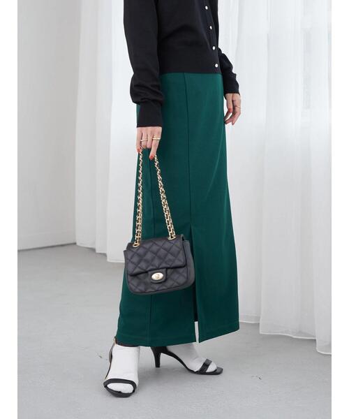 earth music&ecology（アースミュージックアンドエコロジー）の「ミニリップルナロースカート（スカート・レディース・ブラック/ダークグリーン/レッド・S/M）」の18枚目の写真