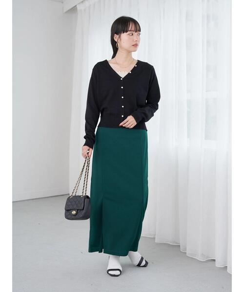 earth music&ecology（アースミュージックアンドエコロジー）の「ミニリップルナロースカート（スカート・レディース・ブラック/ダークグリーン/レッド・S/M）」の20枚目の写真