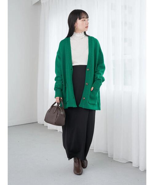 earth music&ecology（アースミュージックアンドエコロジー）の「ミニリップルナロースカート（スカート・レディース・ブラック/ダークグリーン/レッド・S/M）」の22枚目の写真