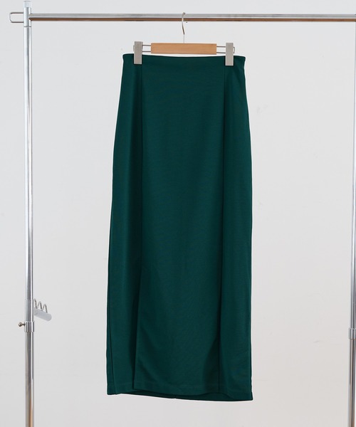 earth music&ecology（アースミュージックアンドエコロジー）の「ミニリップルナロースカート（スカート・レディース・ブラック/ダークグリーン/レッド・S/M）」の3枚目の写真