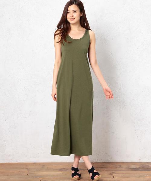 green label relaxing（グリーンレーベルリラクシング）の「GC  リヨセルC マキシワンピース◆（ワンピース・レディース・ブラック/ライトグレー/オリーブ/ロイヤルブルー・36/38）」の3枚目の写真
