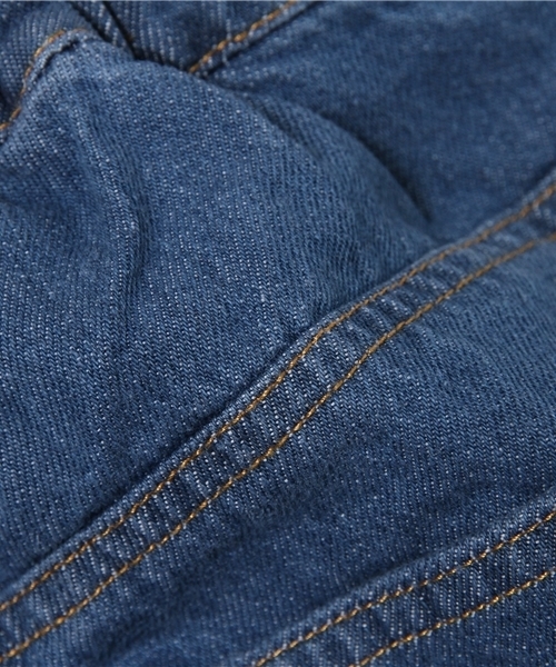 WEGO(ウィゴー)の「WEGO/ハイウエストデニムショーツ(デニムパンツ・レディース・インディゴブルー/ライトインディゴブルー・LARGE/MEDIUM)」の4枚目の写真