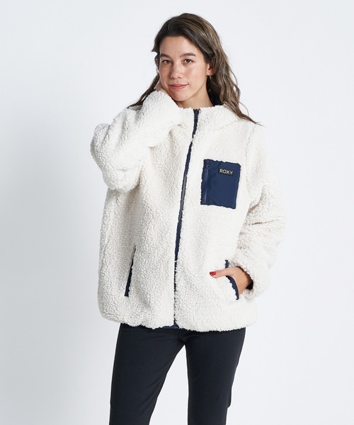 ROXY(ロキシー)の「ANIMAL BOA/ロキシーモコモコリバーシブルボアブルゾン(ブルゾン・レディース・ベージュ/ネイビー/ブラック・SMALL/MEDIUM/LARGE)」の20枚目の写真