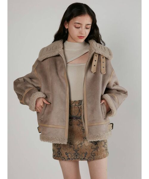 MURUA（ムルーア）の「変形ネックニット（ニット/セーター・レディース・ブラック/アイボリー/モカ・FREE）」の15枚目の写真