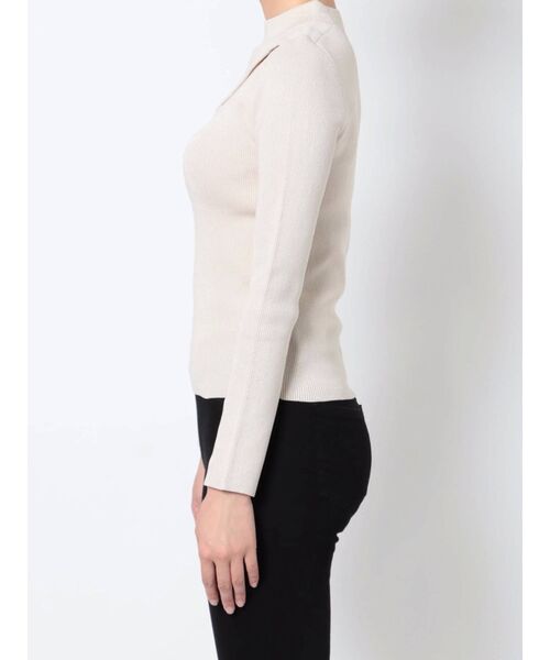 MURUA（ムルーア）の「変形ネックニット（ニット/セーター・レディース・ブラック/アイボリー/モカ・FREE）」の20枚目の写真