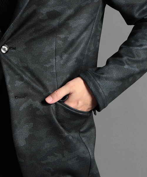 MONSIEUR NICOLE（ムッシュニコル）の「ダウンファブリック セットアップジャケット（ダウンジャケット/コート・メンズ・チャコールグレー/グレイッシュブルー・SMALL/MEDIUM/LARGE/X-LARGE）」の7枚目の写真