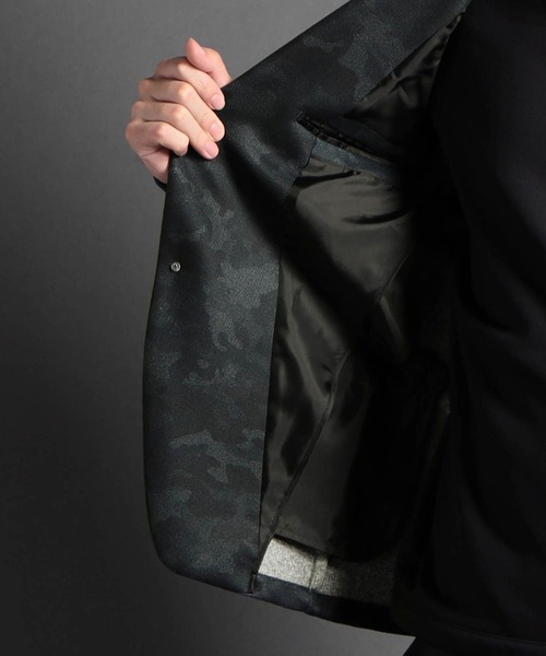 MONSIEUR NICOLE（ムッシュニコル）の「ダウンファブリック セットアップジャケット（ダウンジャケット/コート・メンズ・チャコールグレー/グレイッシュブルー・SMALL/MEDIUM/LARGE/X-LARGE）」の4枚目の写真