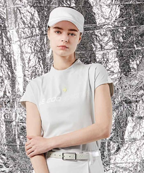le coq sportif GOLF(ルコックスポルティフゴルフ)の「【RIJOUME / リジューム】立体襟ロゴ半袖シャツ レディース ウェア ポロシャツ ゴルフウェア スポーツウェア(シャツ/ブラウス・レディース・グレー/ピンク/ブラック・S/M(M)/L)」の6枚目の写真