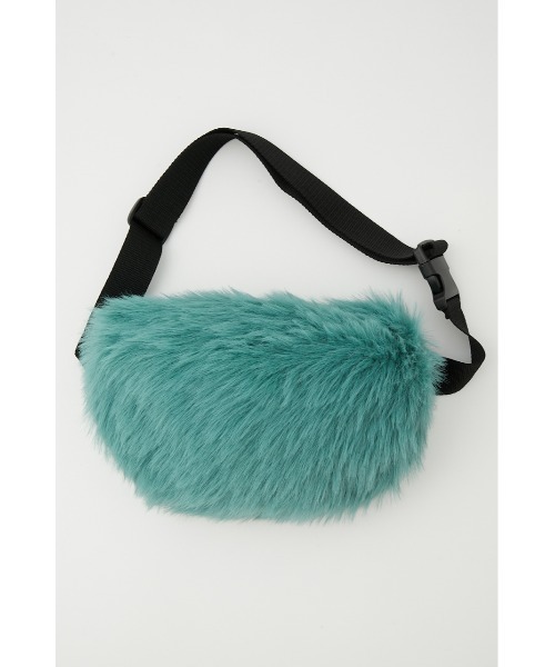 RODEO CROWNS WIDE BOWL（ロデオクラウンズワイドボウル）の「FAUX FUR WAIST BAG（ボディバッグ/ウエストポーチ・レディース・オレンジ/ブラック/ターコイズブルー・FREE）」の2枚目の写真