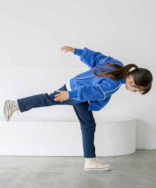 THE SHOP TK （ザ ショップ ティーケー ）の「【110-150】【洗濯機で洗える！】ハンドステッチ風ニットソー（ニット/セーター・キッズ・ライトパープル/ライトベージュ/ブルー・11/12/13/14/15 ）」の12枚目の写真