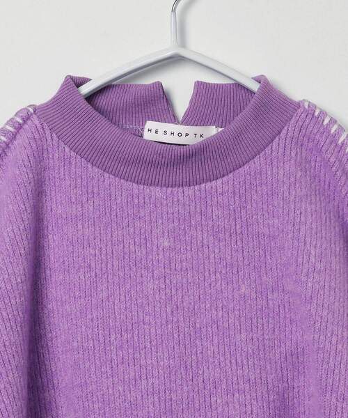 THE SHOP TK （ザ ショップ ティーケー ）の「【110-150】【洗濯機で洗える！】ハンドステッチ風ニットソー（ニット/セーター・キッズ・ライトパープル/ライトベージュ/ブルー・11/12/13/14/15 ）」の15枚目の写真