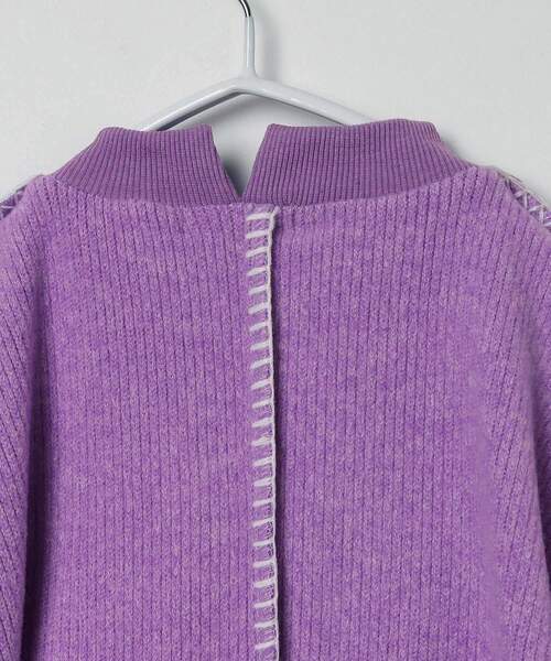 THE SHOP TK （ザ ショップ ティーケー ）の「【110-150】【洗濯機で洗える！】ハンドステッチ風ニットソー（ニット/セーター・キッズ・ライトパープル/ライトベージュ/ブルー・11/12/13/14/15 ）」の16枚目の写真