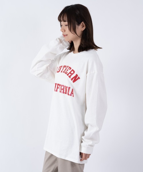 THE BAREFOOT（ベアフット）の「【 SLOPPY SUPPLY / スラッピーサプライ 】 LSTEE NEO VINTAGE SO.CAL ロング Tシャツ YAN（Tシャツ/カットソー・メンズ・ホワイト/ネイビー・LARGE/MEDIUM）」の6枚目の写真