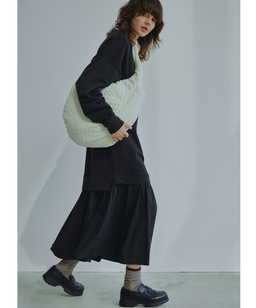 emmi（エミ）の「【emmi atelier】 【New Year Special Item】ドッキングロンTワンピース（ワンピース・レディース・アイボリー/ブラック/ミント・0/1）」の8枚目の写真