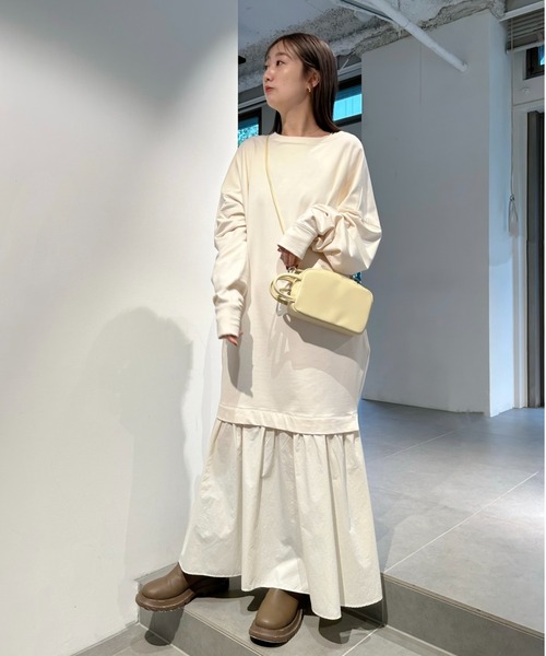 emmi（エミ）の「【emmi atelier】 【New Year Special Item】ドッキングロンTワンピース（ワンピース・レディース・アイボリー/ブラック/ミント・0/1）」の16枚目の写真