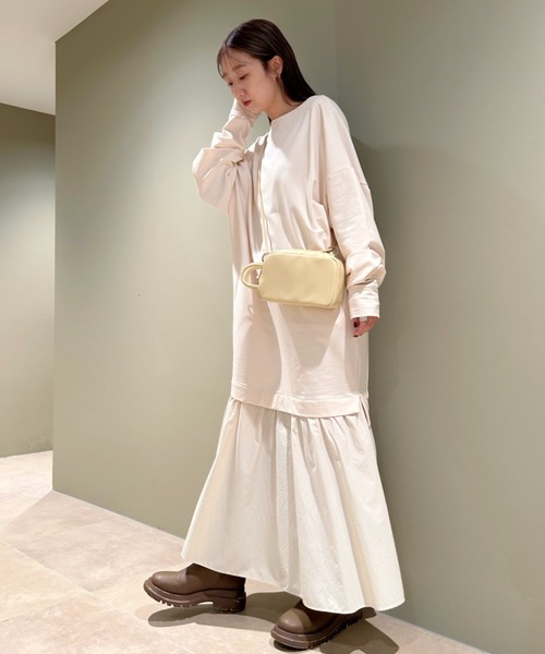 emmi（エミ）の「【emmi atelier】 【New Year Special Item】ドッキングロンTワンピース（ワンピース・レディース・アイボリー/ブラック/ミント・0/1）」の18枚目の写真