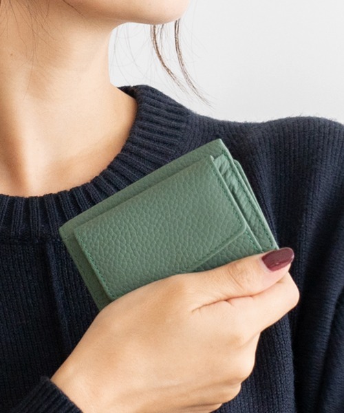 VitaFelice（ヴィータフェリーチェ）の「【スキミング防止】本革スクエアミニウォレット（財布・レディース・グリーン系その他/ベージュ系その他/グリーン/ダークブルー/ライトパープル/モスグリーン/パープル系その他/オレンジ/ブルー系その他/ブラック/イエロー/ブラウン/ベビーピンク/ライトベージュ/オフホワイト・FREE）」の7枚目の写真