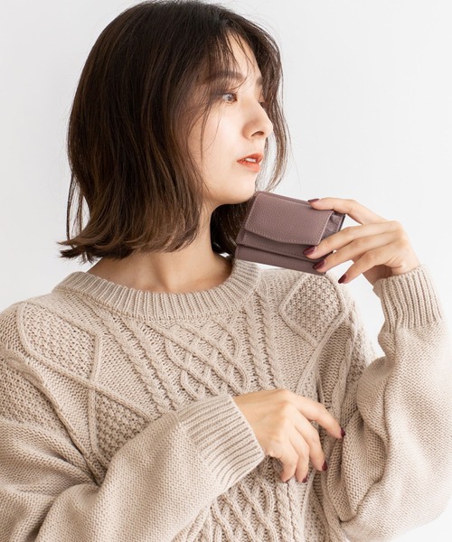 VitaFelice（ヴィータフェリーチェ）の「【スキミング防止】本革スクエアミニウォレット（財布・レディース・グリーン系その他/ベージュ系その他/グリーン/ダークブルー/ライトパープル/モスグリーン/パープル系その他/オレンジ/ブルー系その他/ブラック/イエロー/ブラウン/ベビーピンク/ライトベージュ/オフホワイト・FREE）」の20枚目の写真