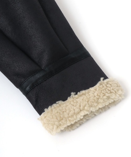 Alpha Industries（アルファインダストリーズ）の「ALPHA INDUSTRIES/アルファインダストリーズ B-3 FAKE MOUTON JACKET/フェイクムートンジャケット（ムートンコート・メンズ・ブラウン/ブラック/ブラウン系その他・M/L/XL）」の7枚目の写真