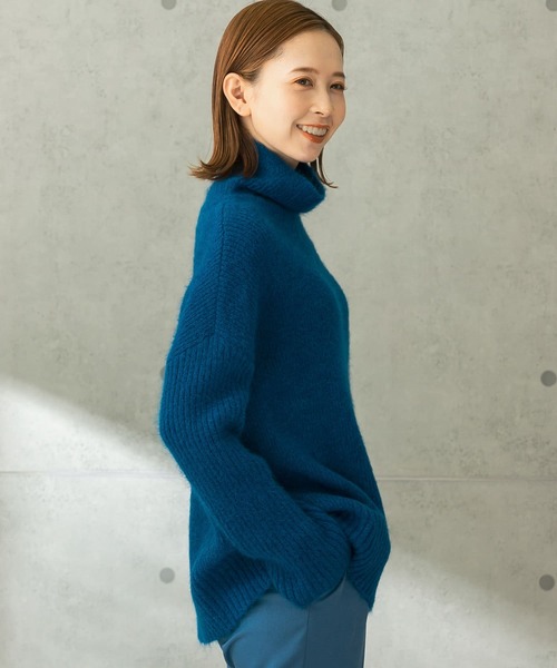 URBAN RESEARCH ROSSO（アーバンリサーチロッソ）の「モヘアリブニット（ニット/セーター・レディース・グリーン系その他/ロイヤルブルー・FREE）」の9枚目の写真