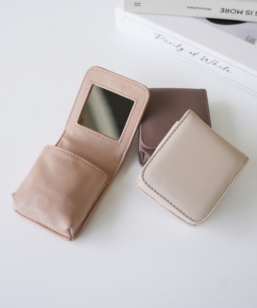 IAMUSE(アイアミューズ)の「ミラー付きマグネットリップポーチ S0828【IAMUSE】(ポーチ・レディース・グレイッシュベージュ/ライトベージュ/ベージュ・FREE)」の18枚目の写真