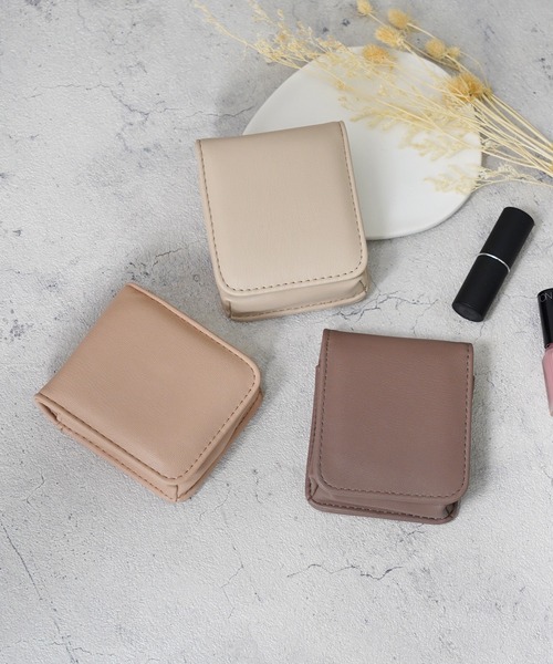 IAMUSE(アイアミューズ)の「ミラー付きマグネットリップポーチ S0828【IAMUSE】(ポーチ・レディース・グレイッシュベージュ/ライトベージュ/ベージュ・FREE)」の19枚目の写真