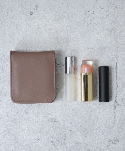 IAMUSE(アイアミューズ)の「ミラー付きマグネットリップポーチ S0828【IAMUSE】(ポーチ・レディース・グレイッシュベージュ/ライトベージュ/ベージュ・FREE)」の20枚目の写真