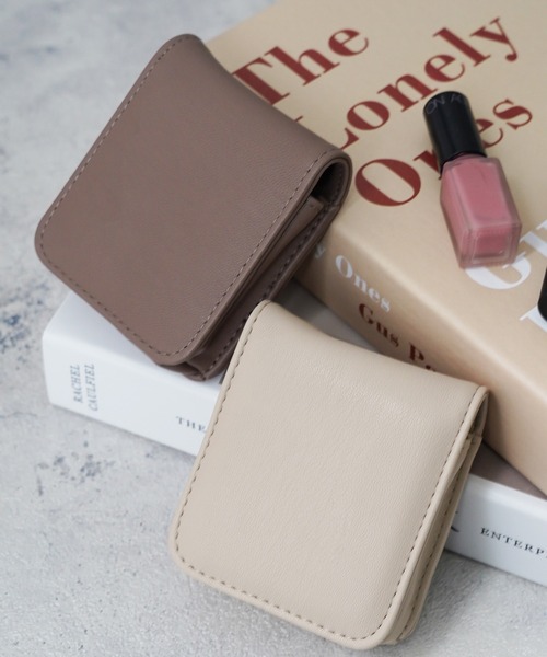 IAMUSE(アイアミューズ)の「ミラー付きマグネットリップポーチ S0828【IAMUSE】(ポーチ・レディース・グレイッシュベージュ/ライトベージュ/ベージュ・FREE)」の22枚目の写真