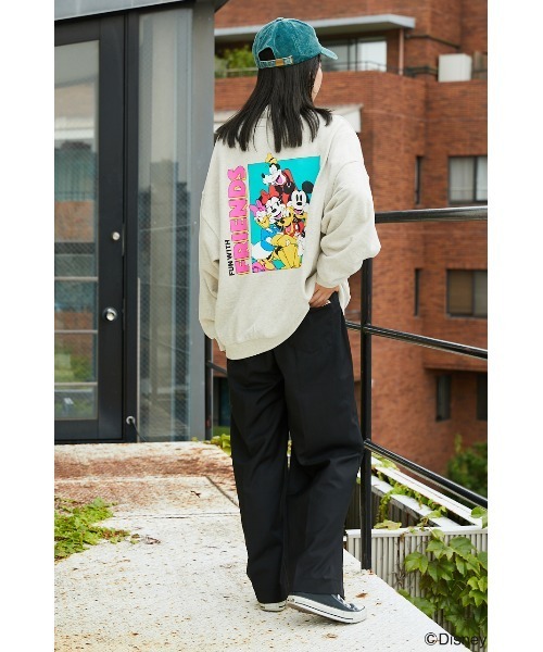 RODEO CROWNS WIDE BOWL（ロデオクラウンズワイドボウル）の「(M&F)FRIENDSスウェットトップス WL（Tシャツ/カットソー・レディース・オレンジ/アイボリー/チャコールグレー・FREE）」の8枚目の写真