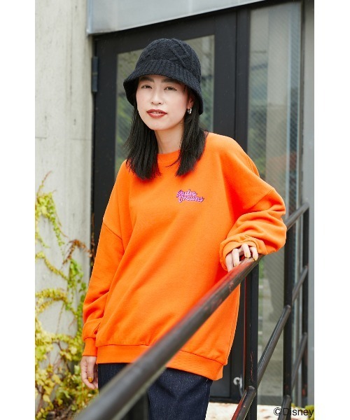 RODEO CROWNS WIDE BOWL（ロデオクラウンズワイドボウル）の「(M&F)FRIENDSスウェットトップス WL（Tシャツ/カットソー・レディース・オレンジ/アイボリー/チャコールグレー・FREE）」の9枚目の写真