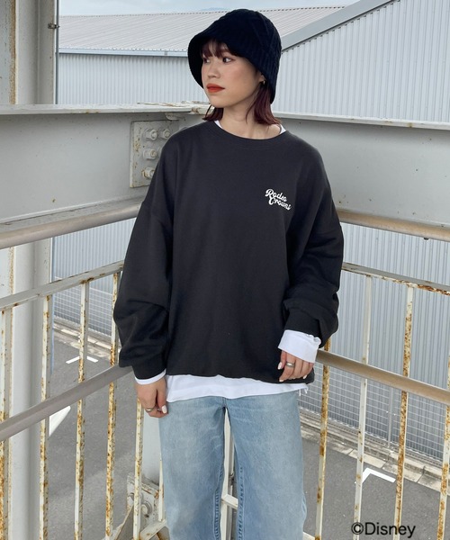 RODEO CROWNS WIDE BOWL（ロデオクラウンズワイドボウル）の「(M&F)FRIENDSスウェットトップス WL（Tシャツ/カットソー・レディース・オレンジ/アイボリー/チャコールグレー・FREE）」の17枚目の写真