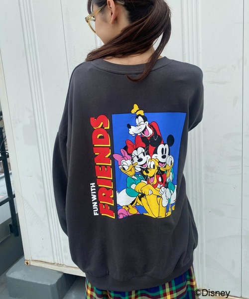 RODEO CROWNS WIDE BOWL（ロデオクラウンズワイドボウル）の「(M&F)FRIENDSスウェットトップス WL（Tシャツ/カットソー・レディース・オレンジ/アイボリー/チャコールグレー・FREE）」の22枚目の写真