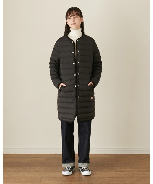 Vincent et Mireille（バンソンエミレイユ）の「ステッチレスダウンロングカーディガン　ウィメンズ／STITCHLESS DOWN   LONG CARDIGAN  WOMENS（テーラードジャケット・レディース・ライトベージュ/ダークグリーン/ネイビー/ブラック/ホワイト・36/38/34）」の8枚目の写真