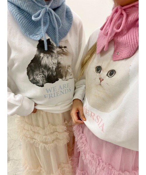 WC（ダブル シー）の「キャットプリントBIGスウェット（スウェット・レディース・ピンク/サックスブルー・FREE）」の21枚目の写真