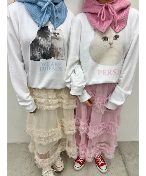 WC（ダブル シー）の「キャットプリントBIGスウェット（スウェット・レディース・ピンク/サックスブルー・FREE）」の22枚目の写真