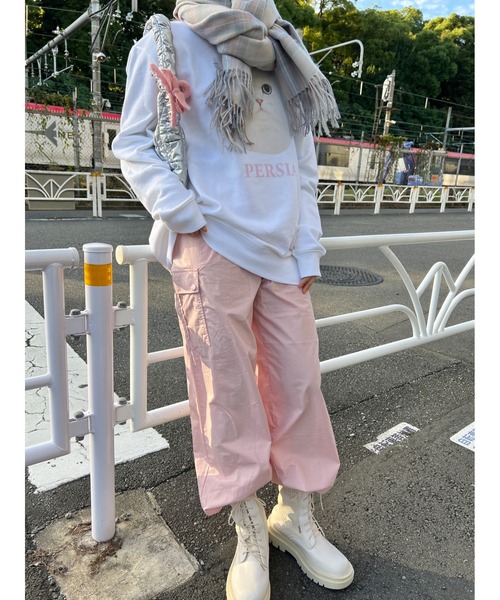 WC（ダブル シー）の「キャットプリントBIGスウェット（スウェット・レディース・ピンク/サックスブルー・FREE）」の11枚目の写真