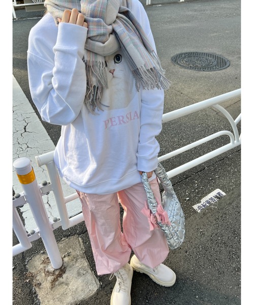 WC（ダブル シー）の「キャットプリントBIGスウェット（スウェット・レディース・ピンク/サックスブルー・FREE）」の13枚目の写真