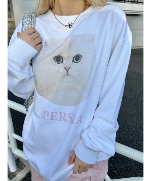 WC（ダブル シー）の「キャットプリントBIGスウェット（スウェット・レディース・ピンク/サックスブルー・FREE）」の14枚目の写真