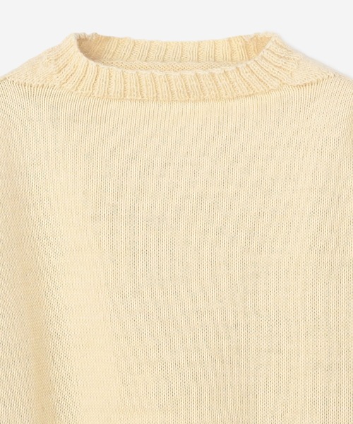 Le Tricoteur（ルトリコチュール）の「Le Tricoteur | ウール ドロップショルダーガンジーセーター WOMEN（ニット/セーター・レディース・レッド/ブルー系その他5/Nat・50）」の10枚目の写真