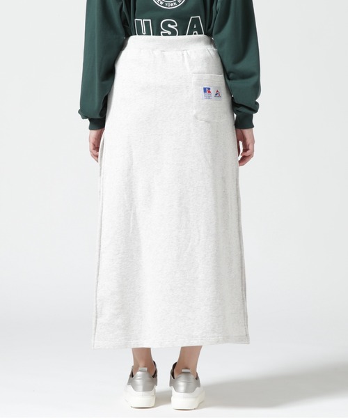 Russell Athletic（ラッセルアスレティック）の「【RUSSELL ATHLETIC × AVIREX】SWEAT LONG SKIRT/ スウェットロングスカート（スカート・レディース・グレー/ブラック・F）」の15枚目の写真