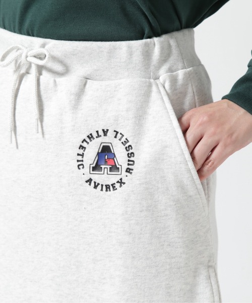 Russell Athletic（ラッセルアスレティック）の「【RUSSELL ATHLETIC × AVIREX】SWEAT LONG SKIRT/ スウェットロングスカート（スカート・レディース・グレー/ブラック・F）」の10枚目の写真