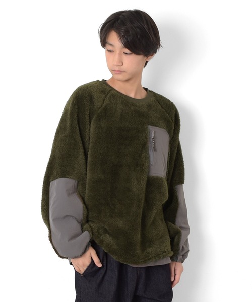 PEN FIELD（ペンフィールド）の「【Penfield】ボア・別布切り替えプルオーバー（スウェット・キッズ・カーキ/ネイビー/オフホワイト/ブラウン・140cm/150cm/160cm/170cm）」の13枚目の写真
