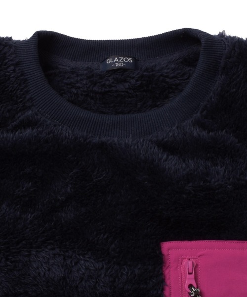 PEN FIELD（ペンフィールド）の「【Penfield】ボア・別布切り替えプルオーバー（スウェット・キッズ・カーキ/ネイビー/オフホワイト/ブラウン・140cm/150cm/160cm/170cm）」の11枚目の写真