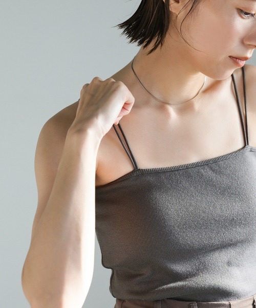 セール】ダブルストラップカップ付きキャミソール（キャミソール